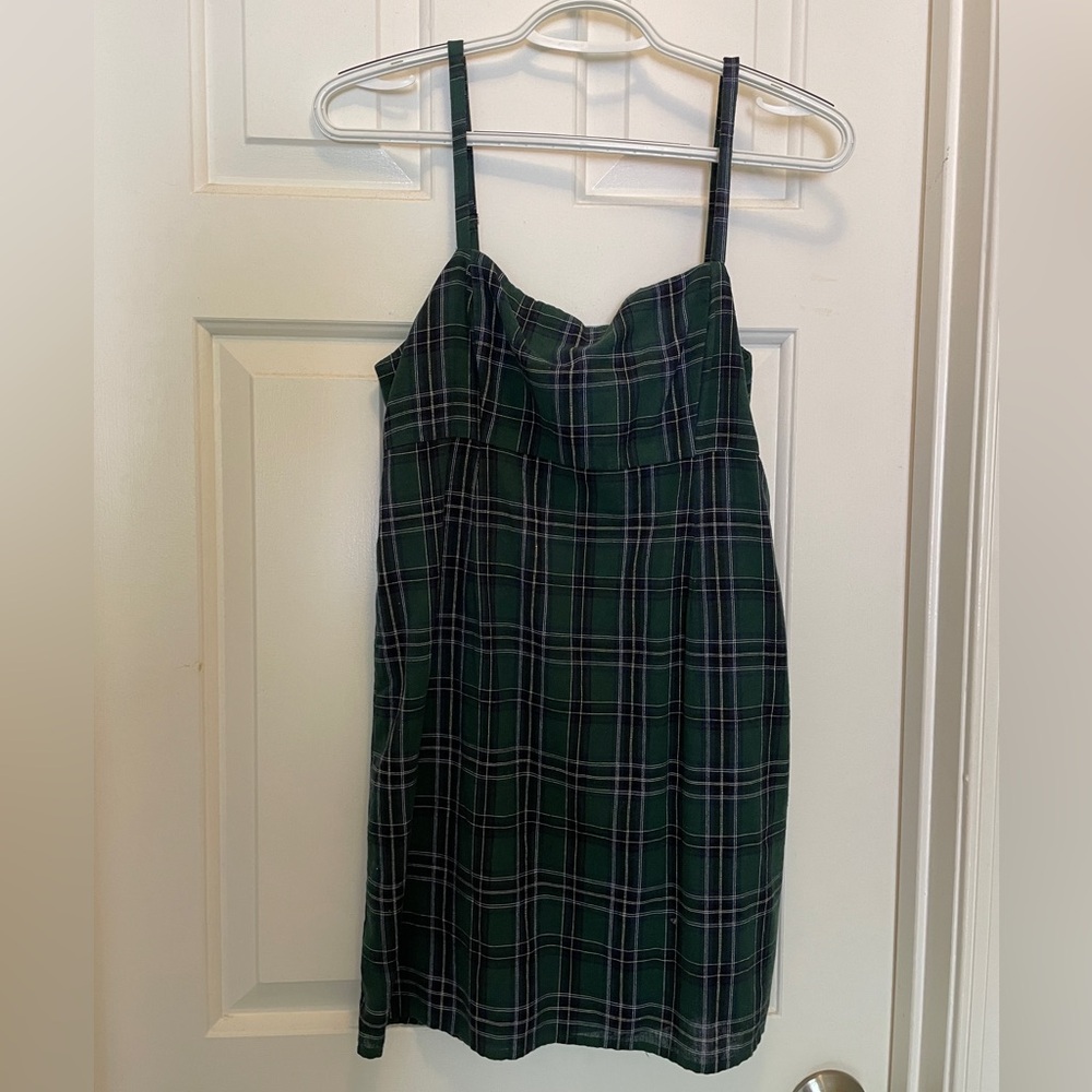 Urban Outfitters Dark Green Plaid Dress